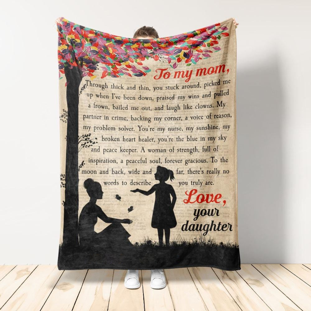 To My Mom A Woman Of Strength Full Of Inspiration Fleece Blanket Gift For Family, Birthday, Careers, Jobs, Nurses Gift Home Decor Bedding Couch Sofa Soft And Comfy