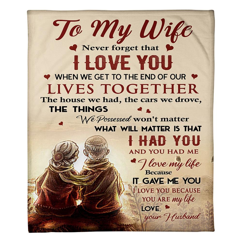 To My Wife You Are My Life Fleece Blanket Family Gift Home Decor Bedding Couch Sofa Soft And Comfy Cozy