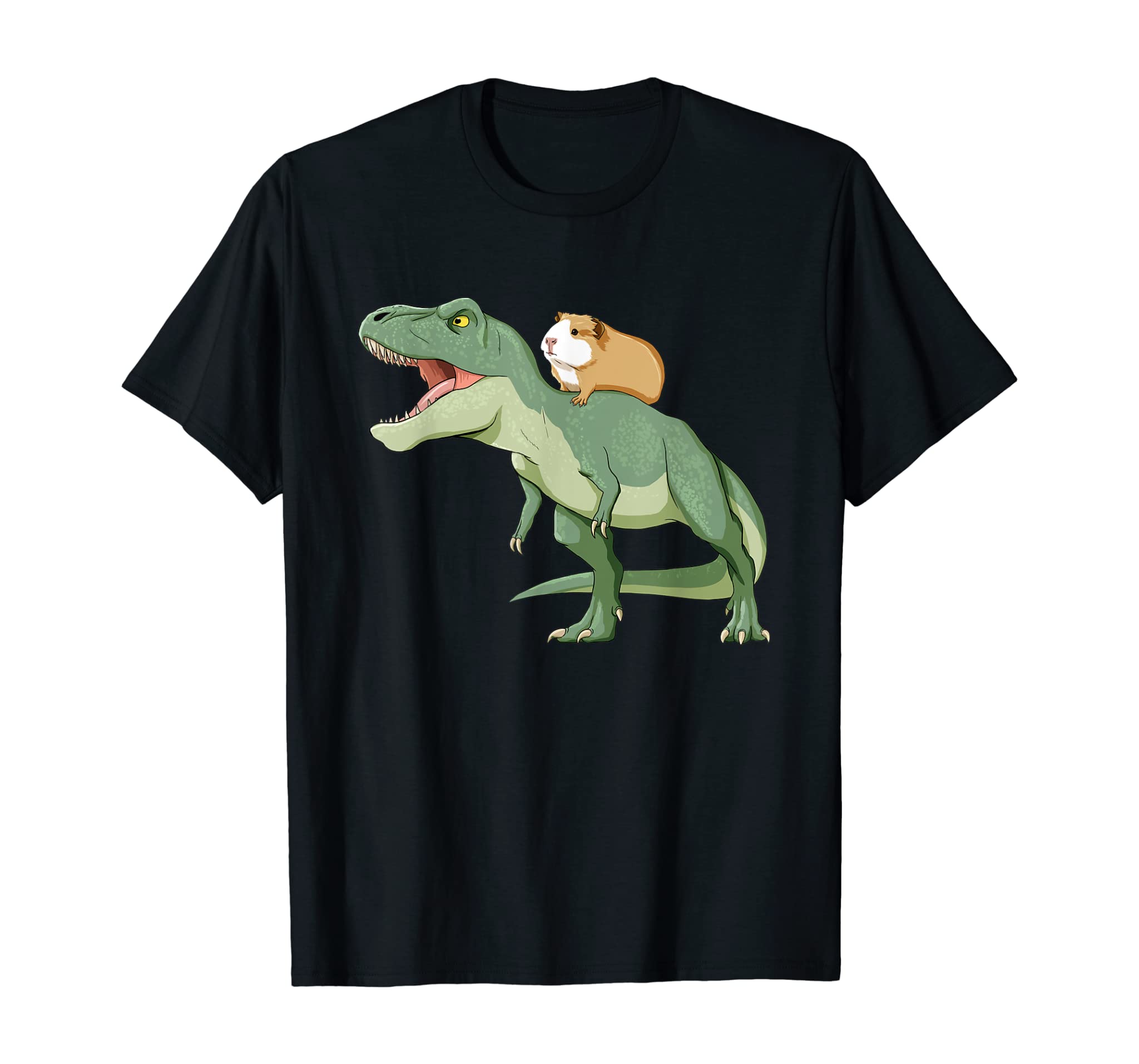 Funny Guinea Pig Riding T Rex Dinosaur T-Shirt