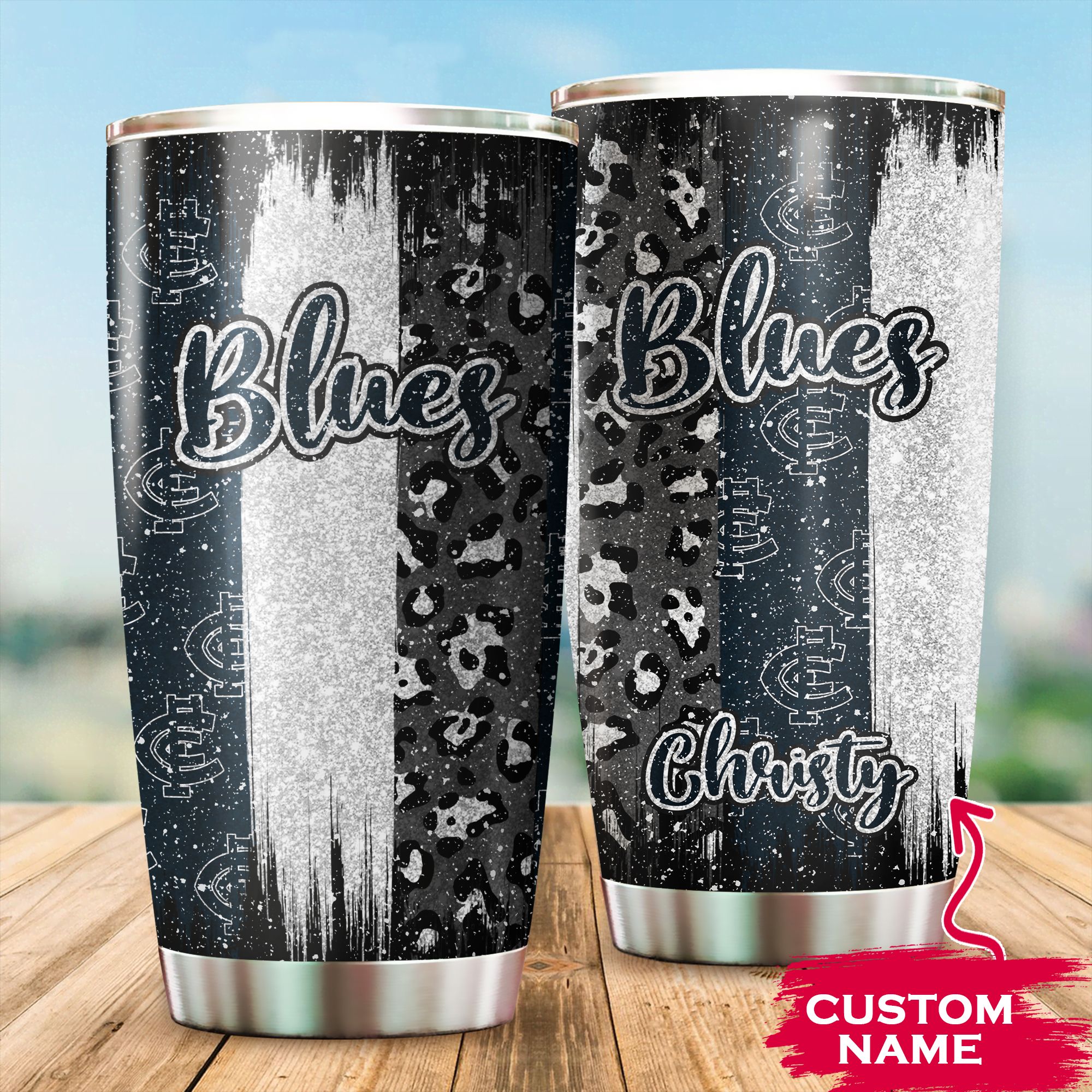 Carlton Blues Custom Name Tumbler 244 L1TTT210