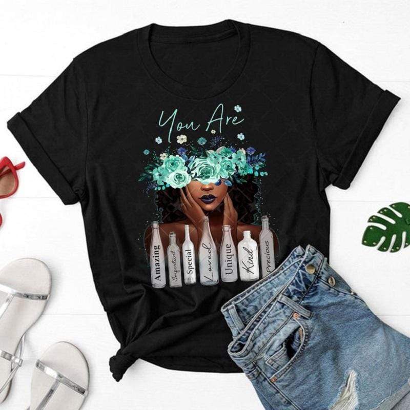 Black Girl You Are Amazing Afro Queen T-Shirt #DH