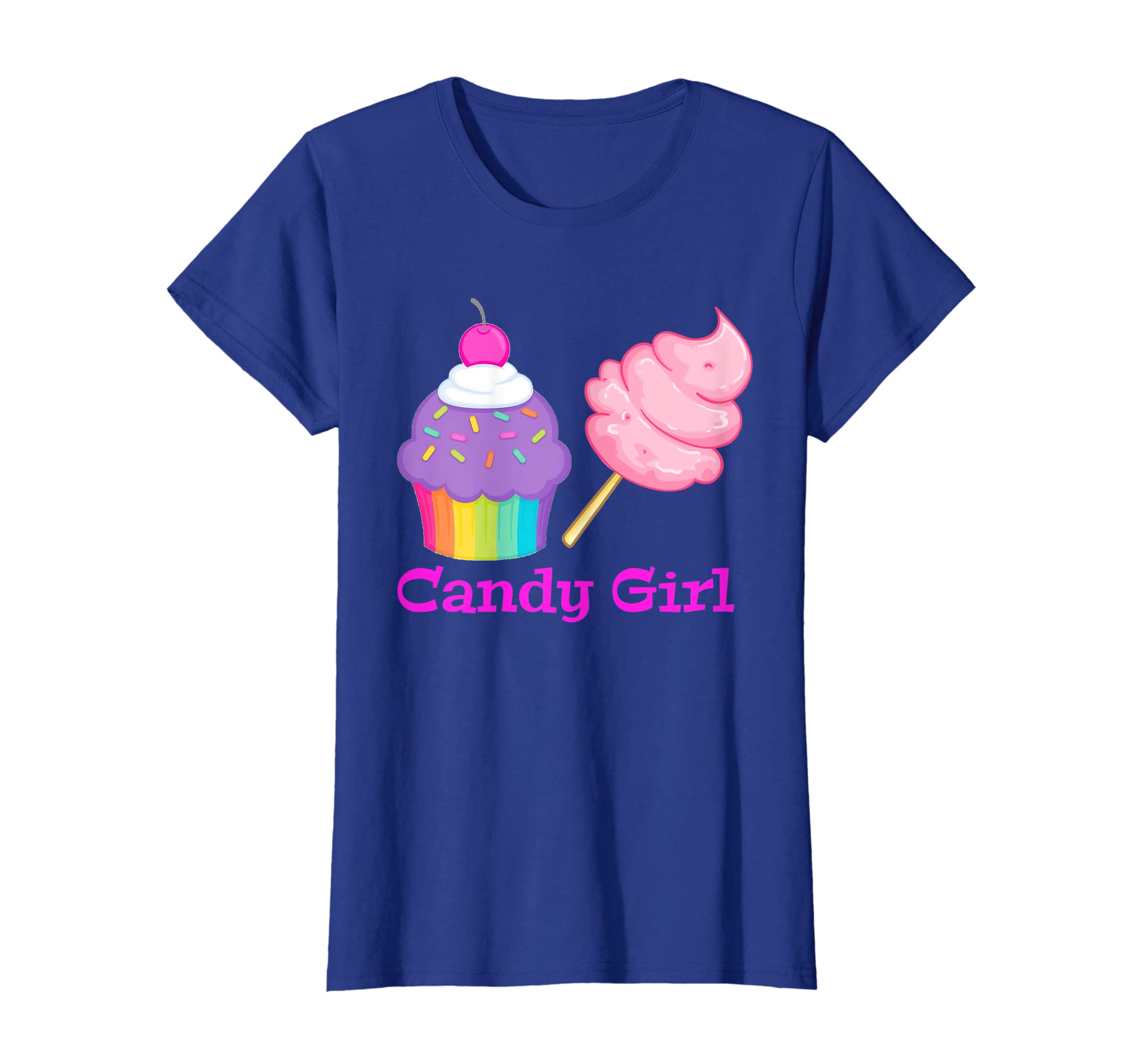 Candy Girl Cupcake And Cotton Candy T-Shirt For Kids