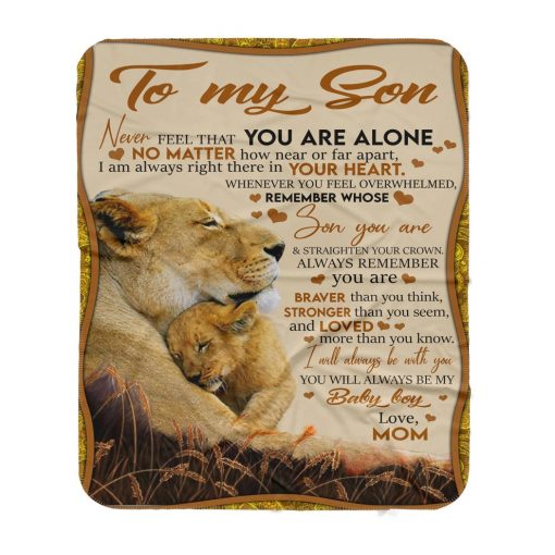 To My Son Lion Father Quilt Sherpa Blanket