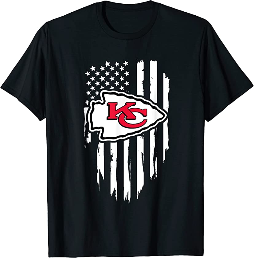 Kansas City Fan Football Love Chief Flag Usa Father’s day T-Shirt