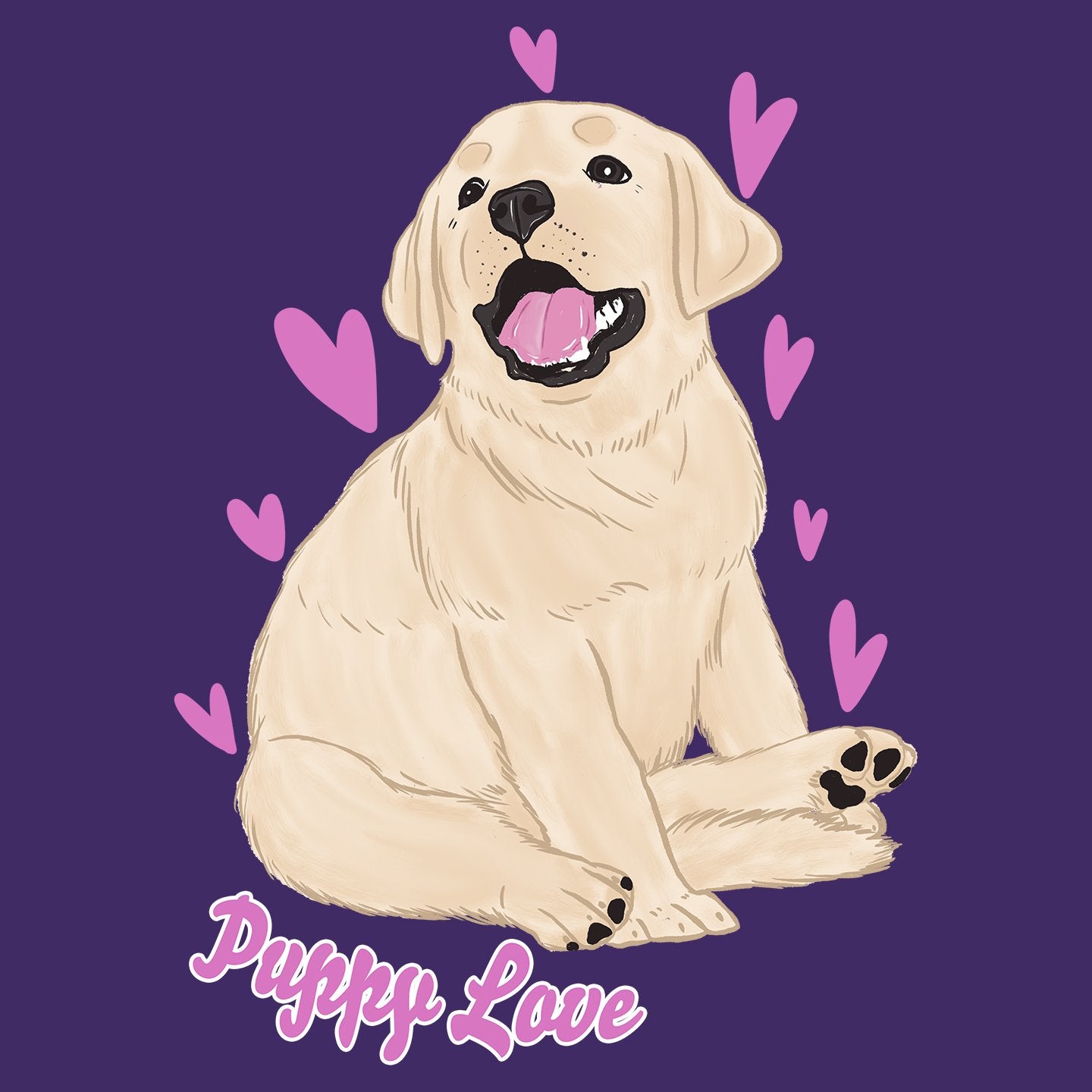 Yellow Labrador Puppy Love – Women’s Fitted T-Shirt