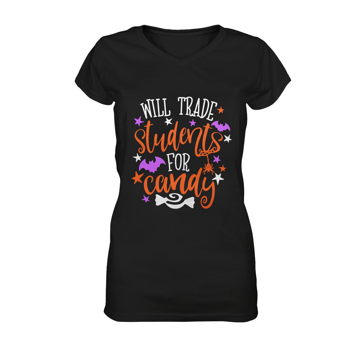 Will Trade Students For Candy Ez14 0809 Women V-Neck T-Shirt