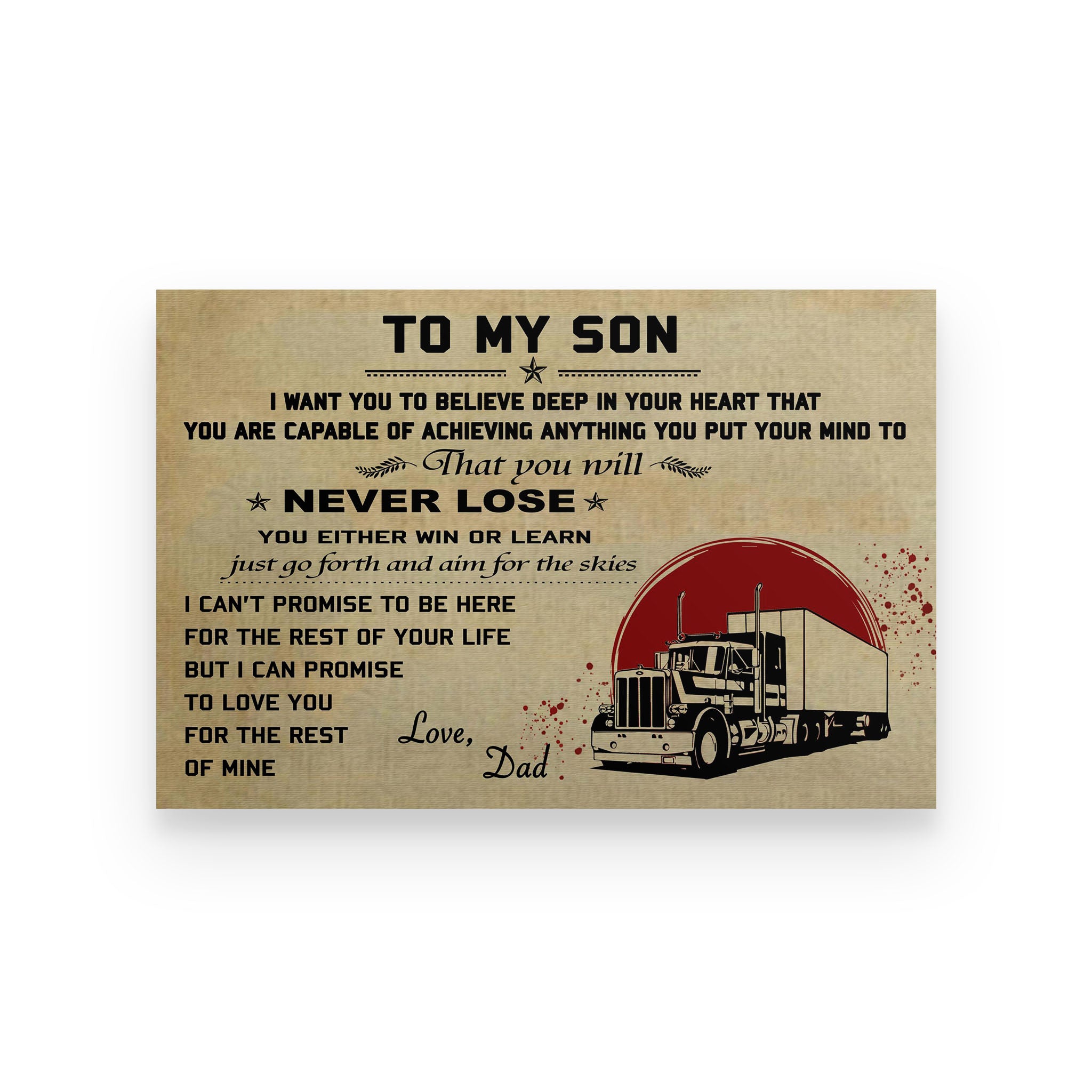 trucker poster dad to son never lose vs2