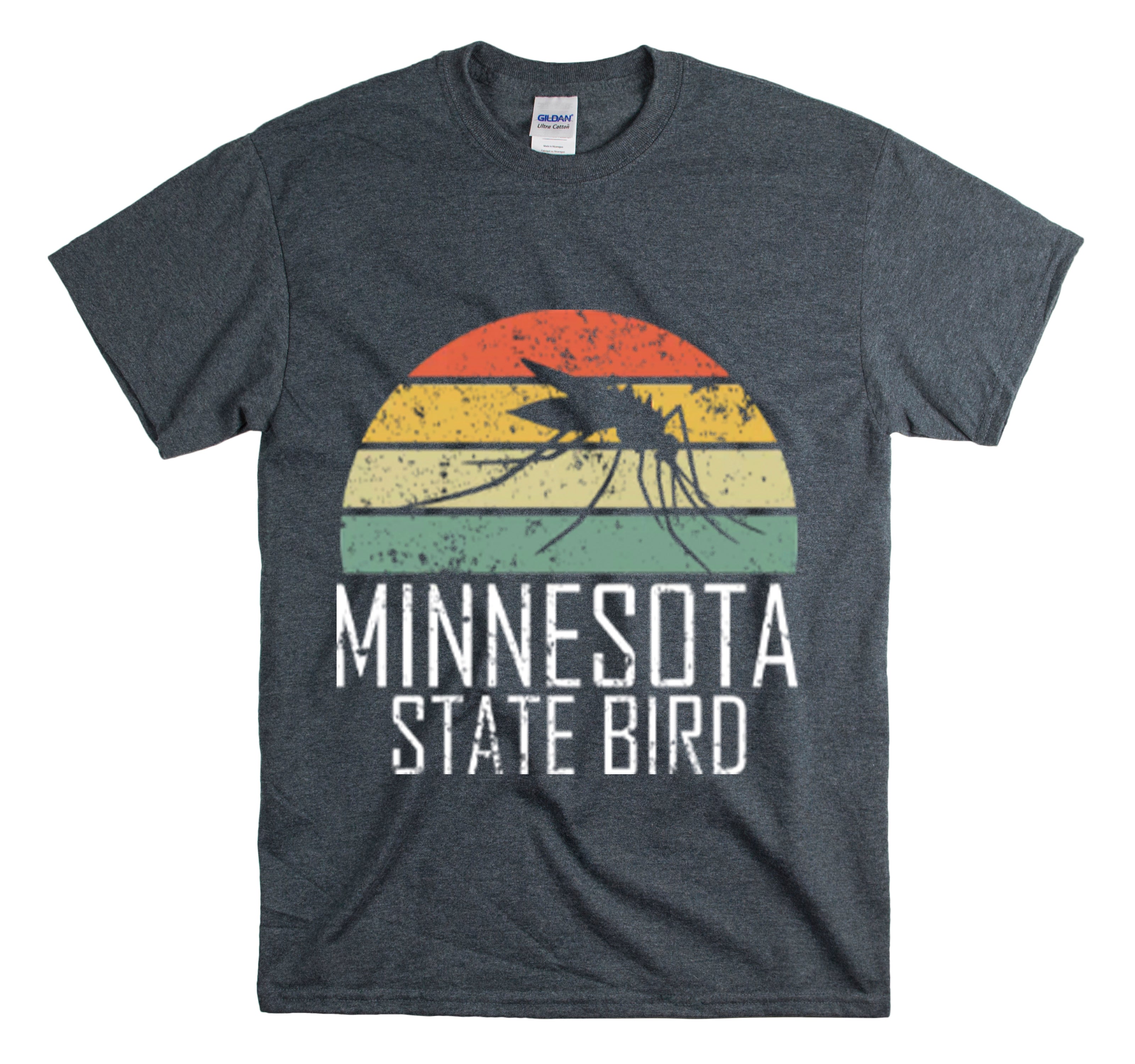 Shirt Funny Minnesota State Mosquitoes Bug Graphic Camping Outdoor Insect Wilderness T-Shirt Unisex Heavy Cotton Tee