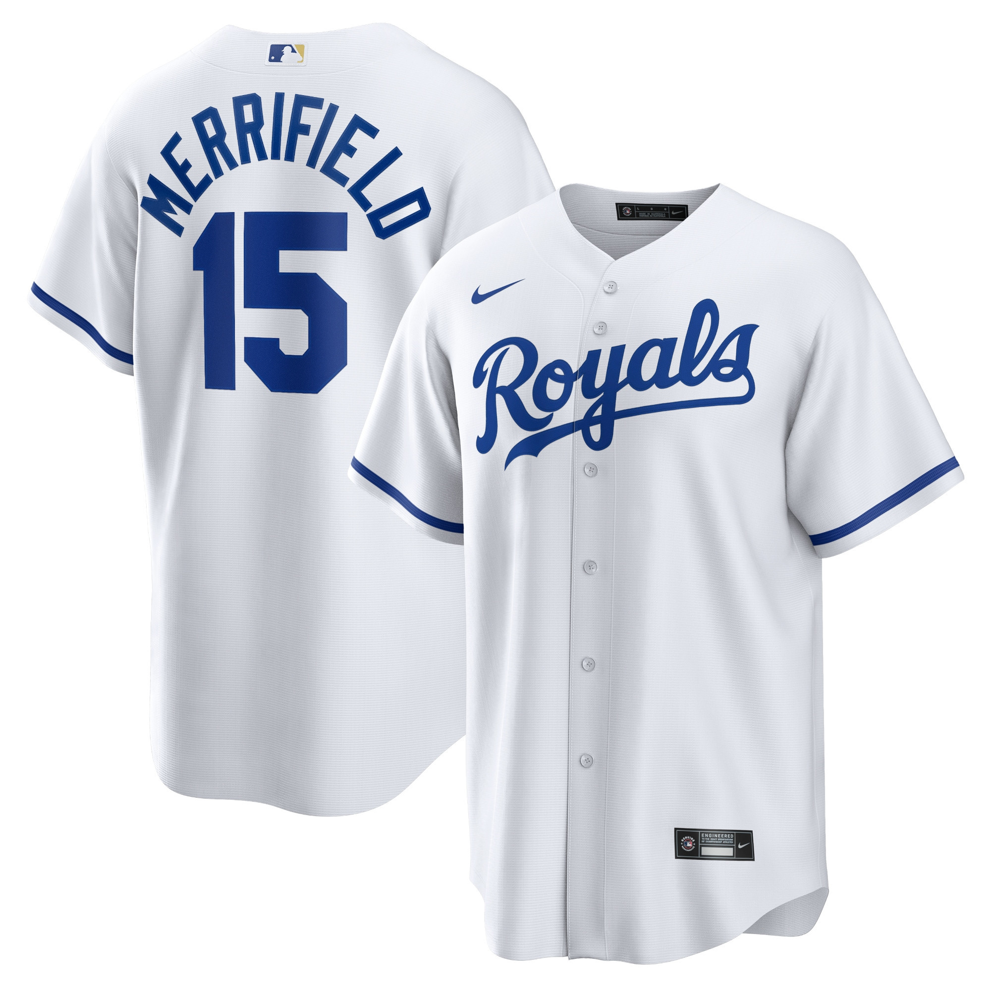 Whit Merrifield Kansas City Royals Home Replica Player Jersey – White MLB