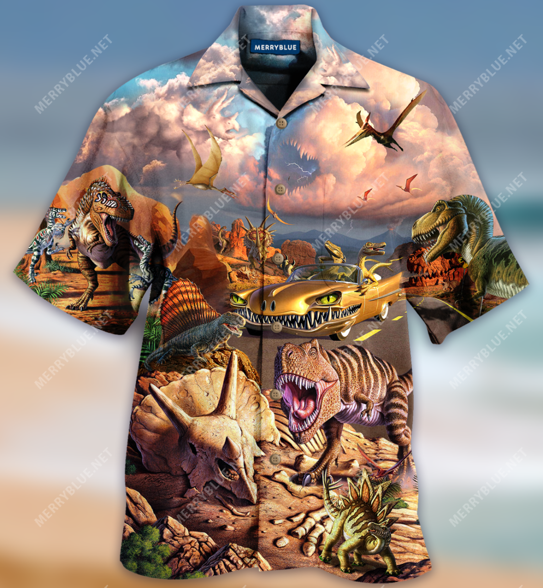 All Dinosaurs Go To Heaven Unisex Hawaii Shirt Ha58608