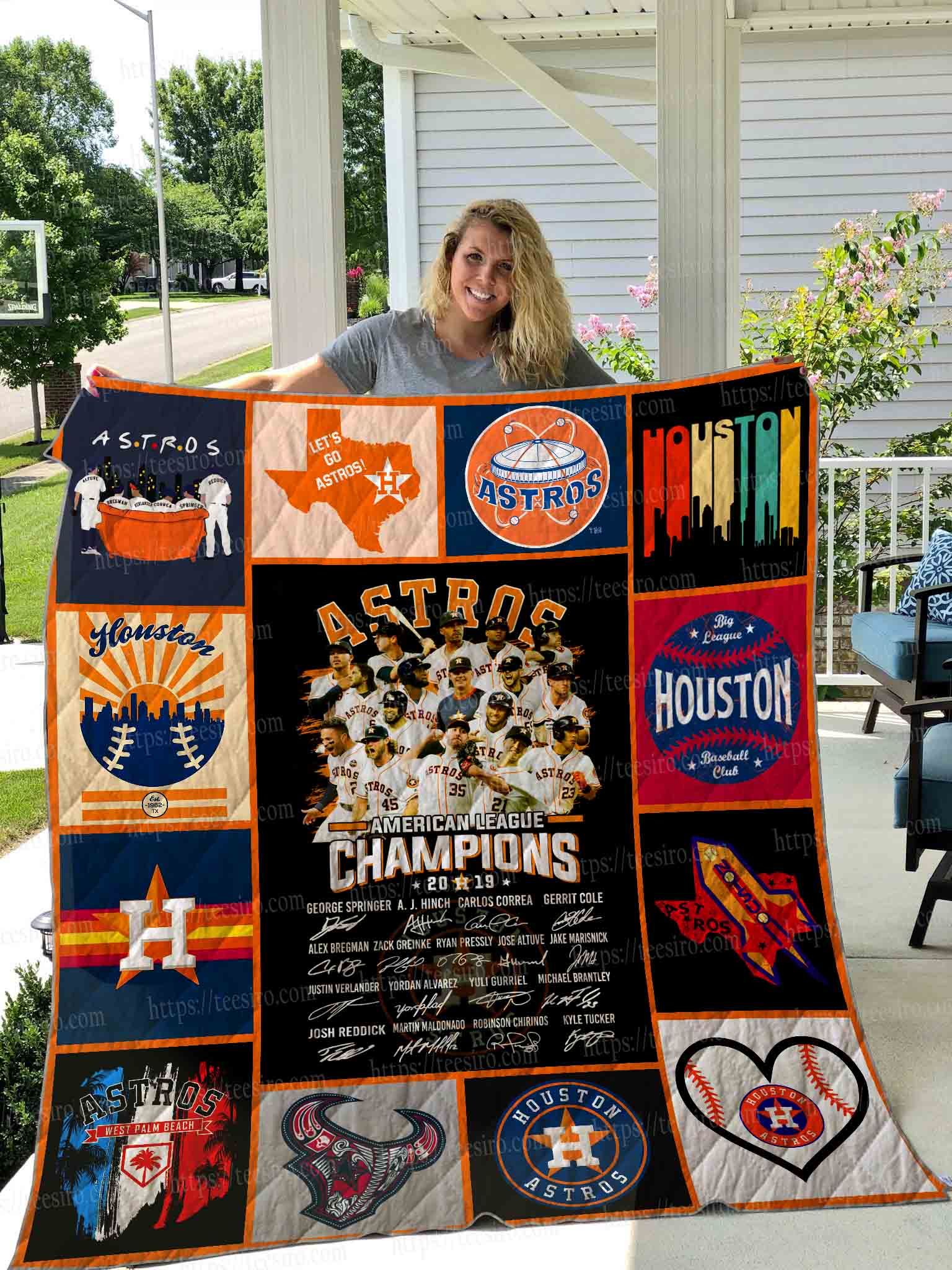 Houston Astros Quilt Blanket 01