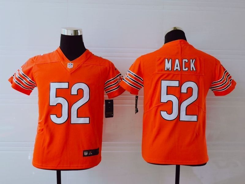 Chicago Bears Khalil Mack #52 NFL 2020 Orange Jersey