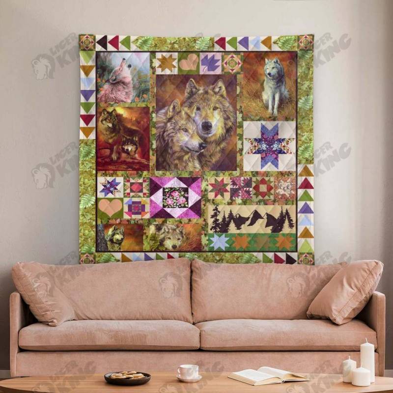 Animal Quilt Wolfs Blanket 1363 L