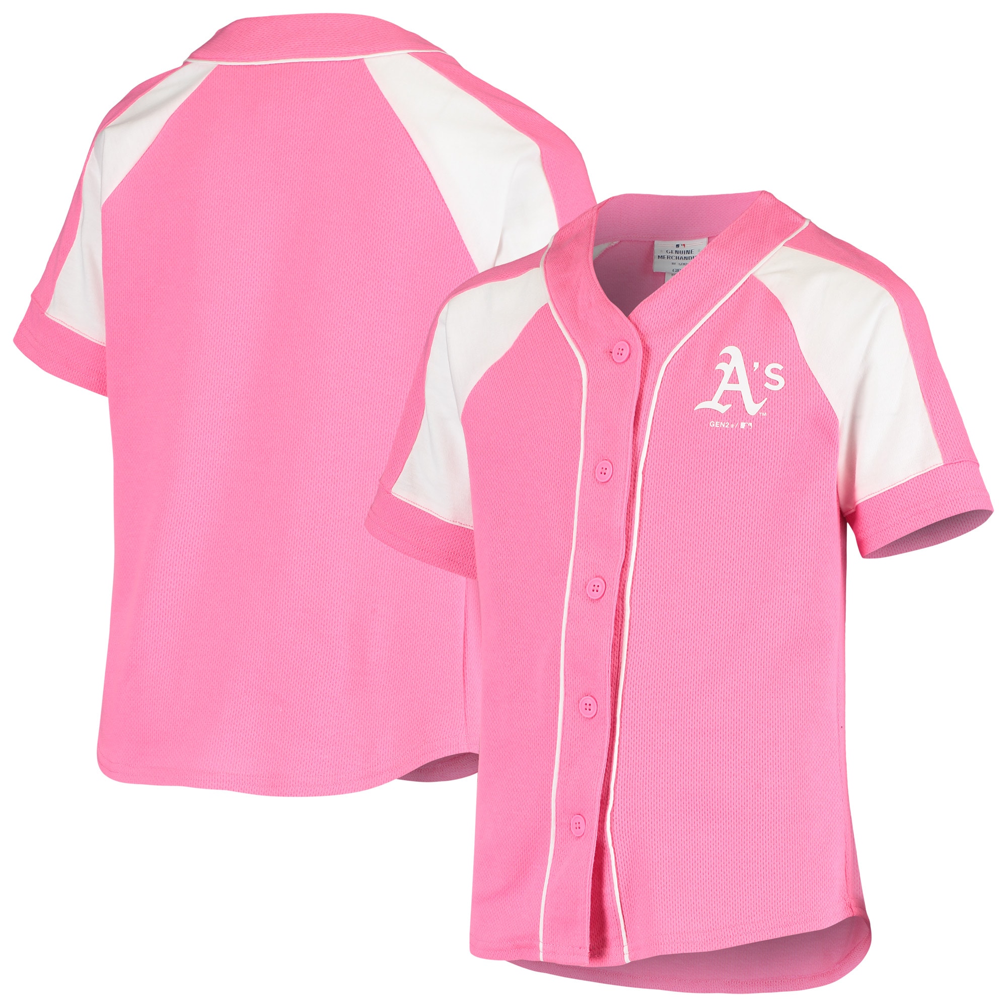 Oakland Athletics Youth Team Spirit Fashion Jersey – Pink