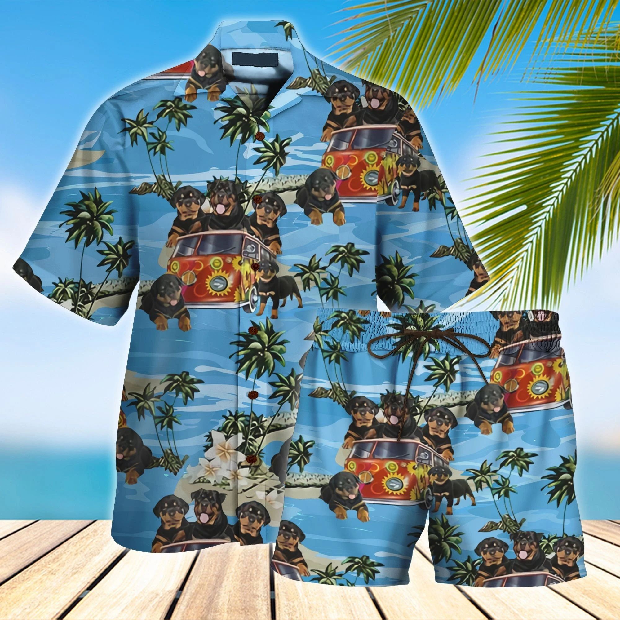 Rottweiler Hawaii Shirt Set Unisex Ha52306