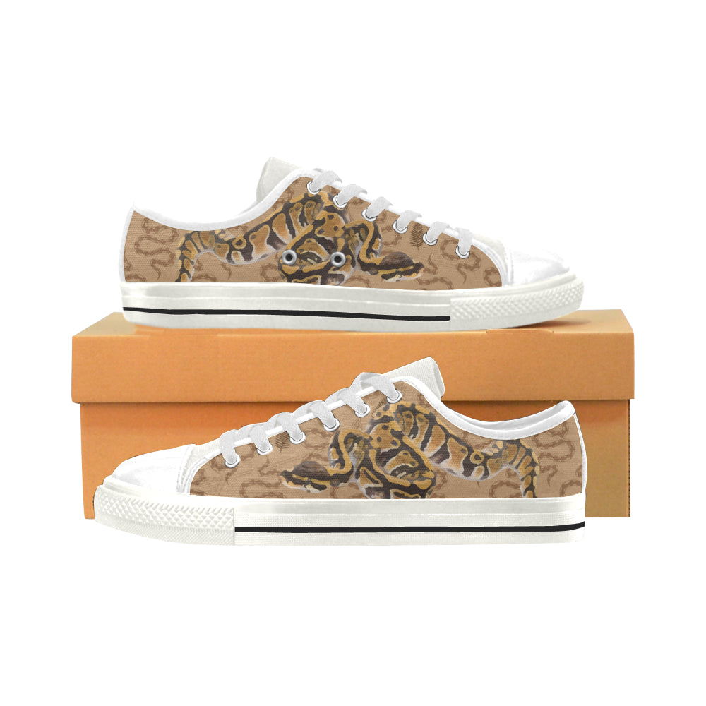 Python White Low Top Canvas Shoes for Kid