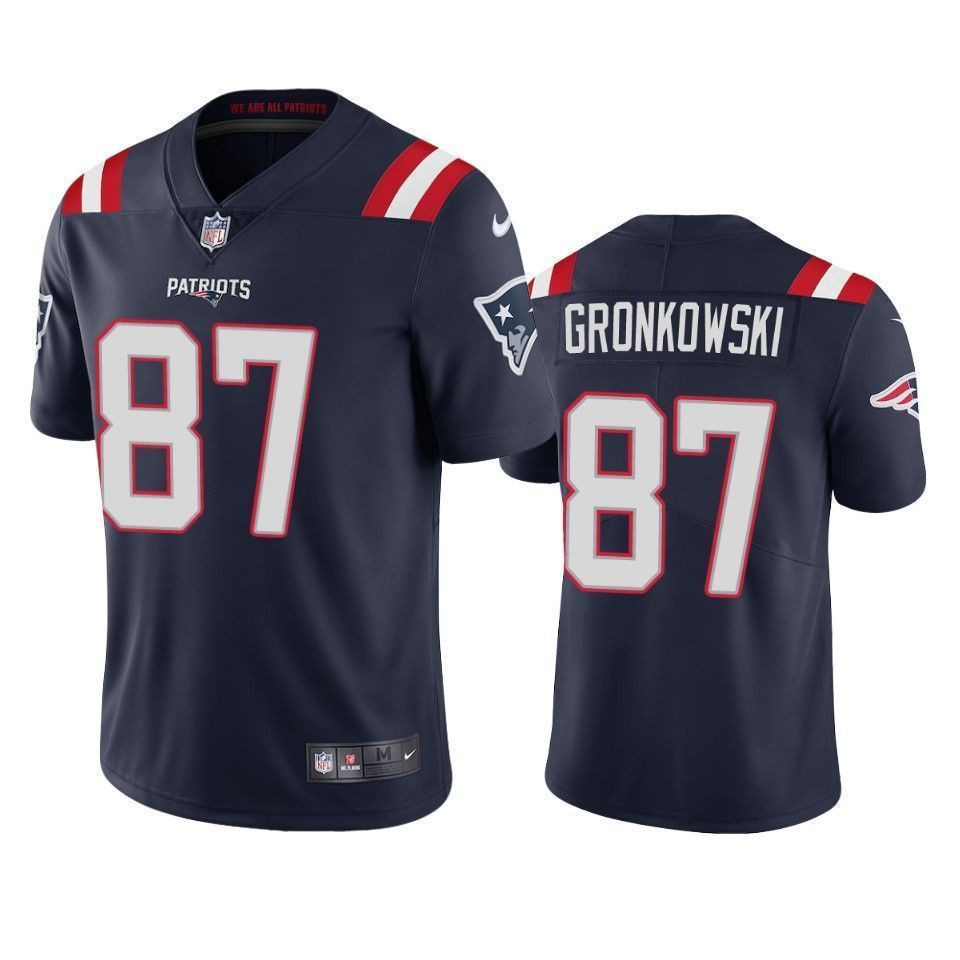 New England Patriots Rob Gronkowski Navy 2021 Vapor Limited Mens 3D Jersey