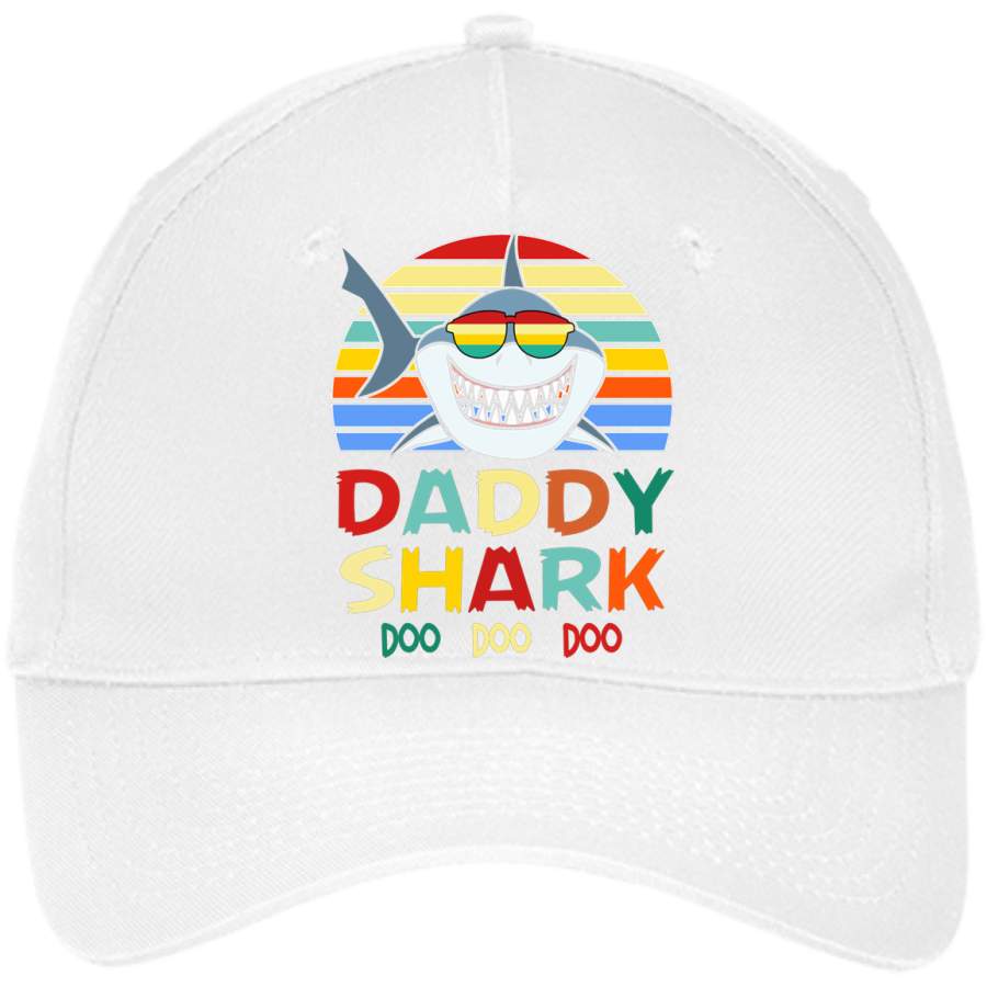 AGR Retro Vintage Daddy Shark Tshirt gift for Father Twill Cap