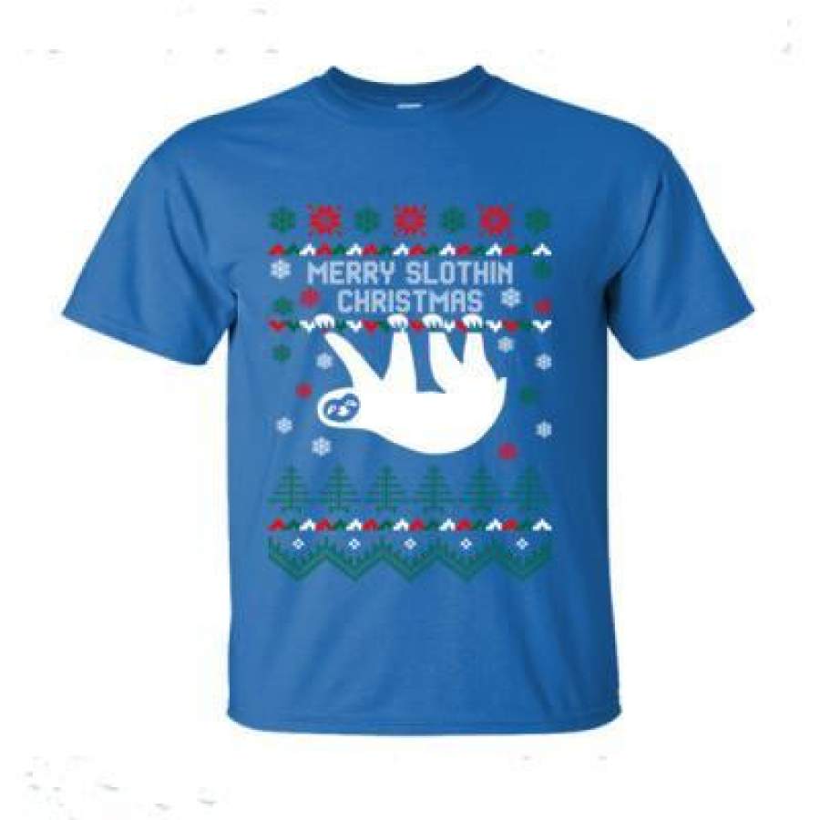 AGR Merry Slothin Christmas Ugly Sweater – Ultra-Cotton T-Shirt