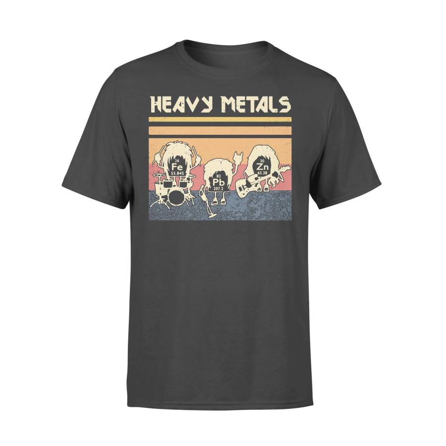 Heavy Metals Fe Pb Zn Band Vintage Retro T-shirt