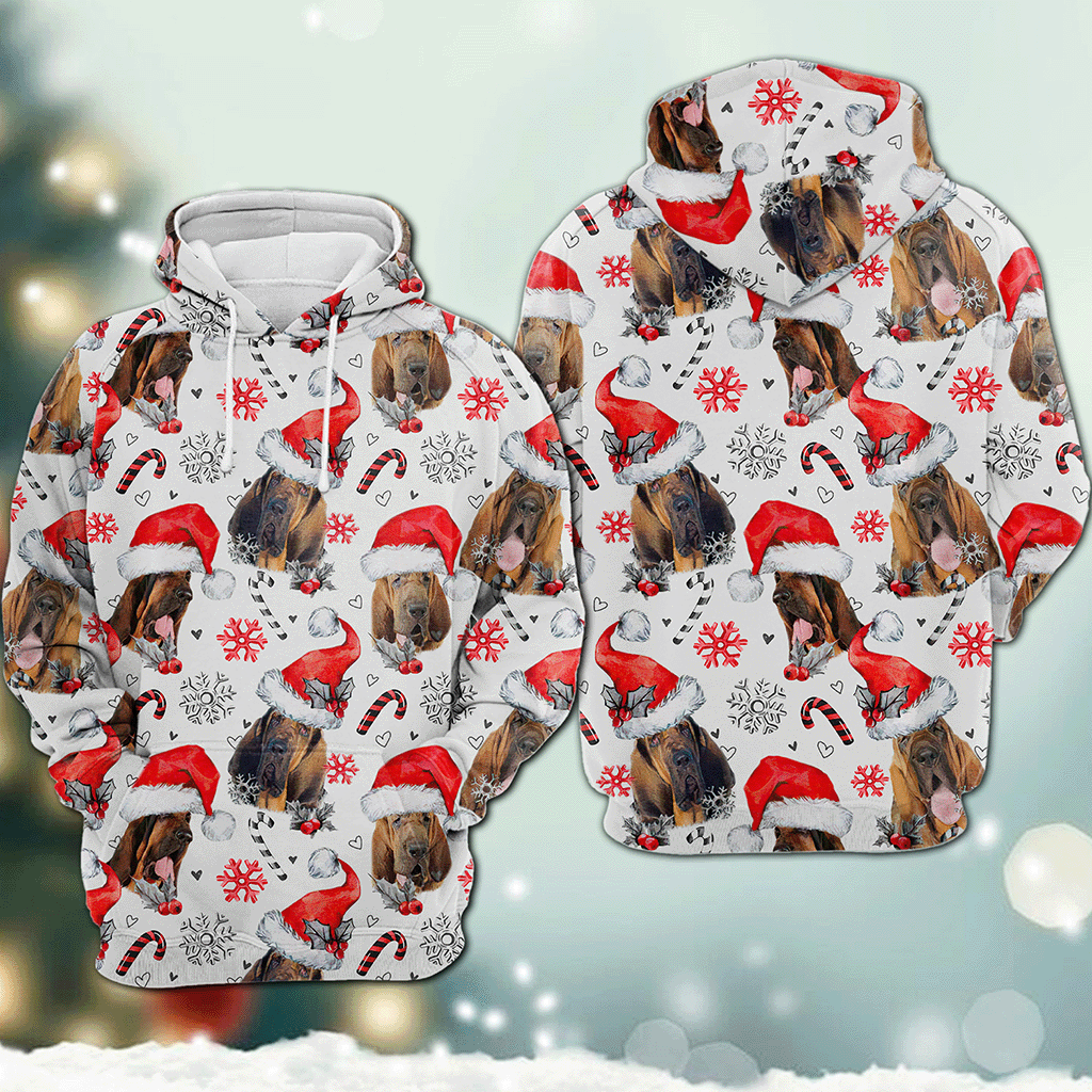 Bloodhound – Christmas Decor – 3D Hoodie