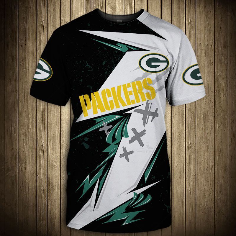 Green Bay Packers T-Shirt Thunder Graphic Gift For Men