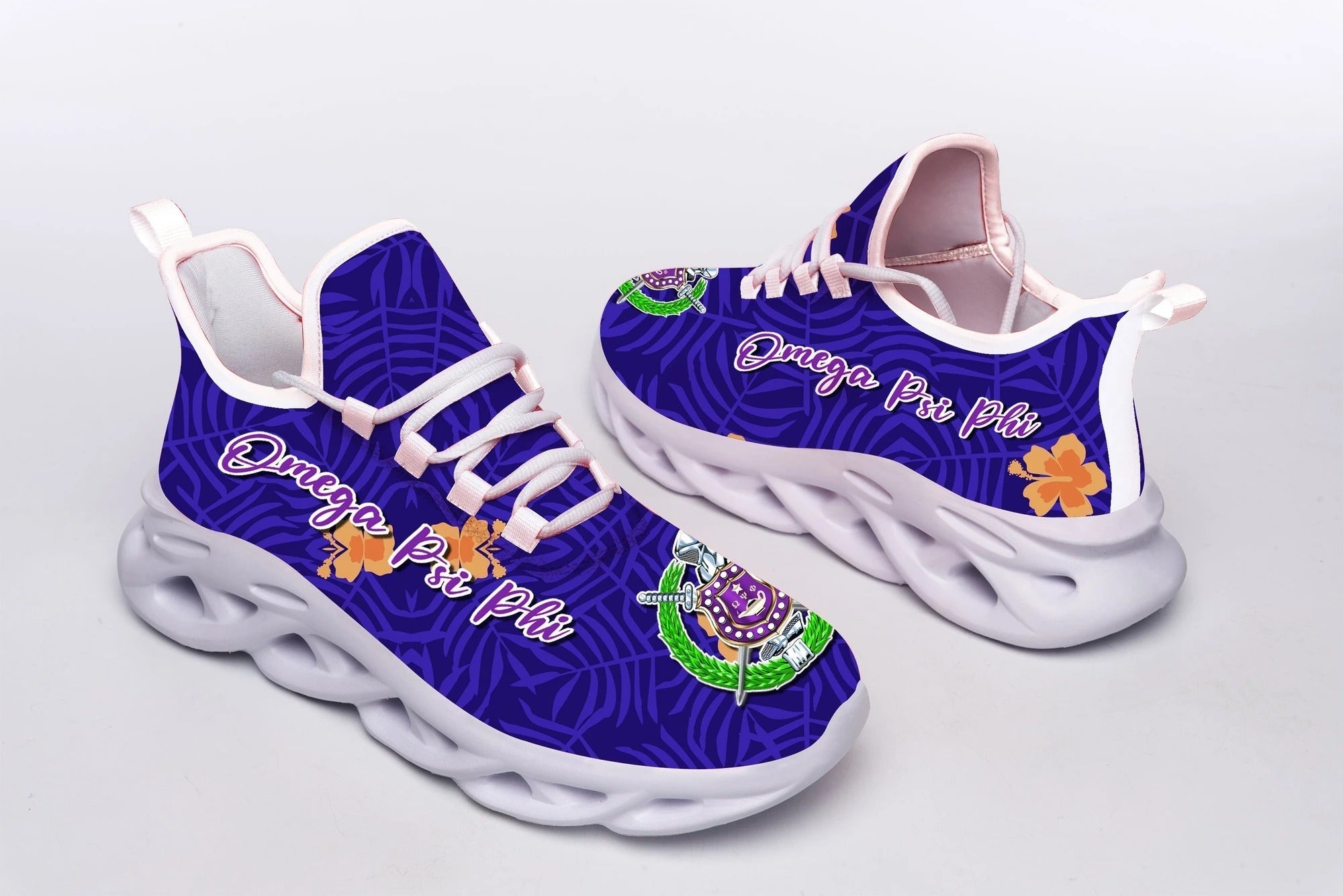 Wonder Print Footwear – Omega Psi Phi Tropical Clunky Sneakers Lt10