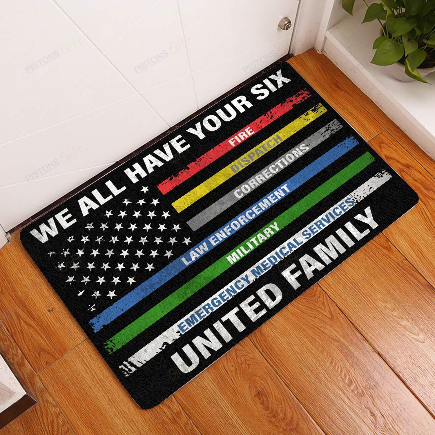 Well All Have Your Six United Family All Over Printing Doormat