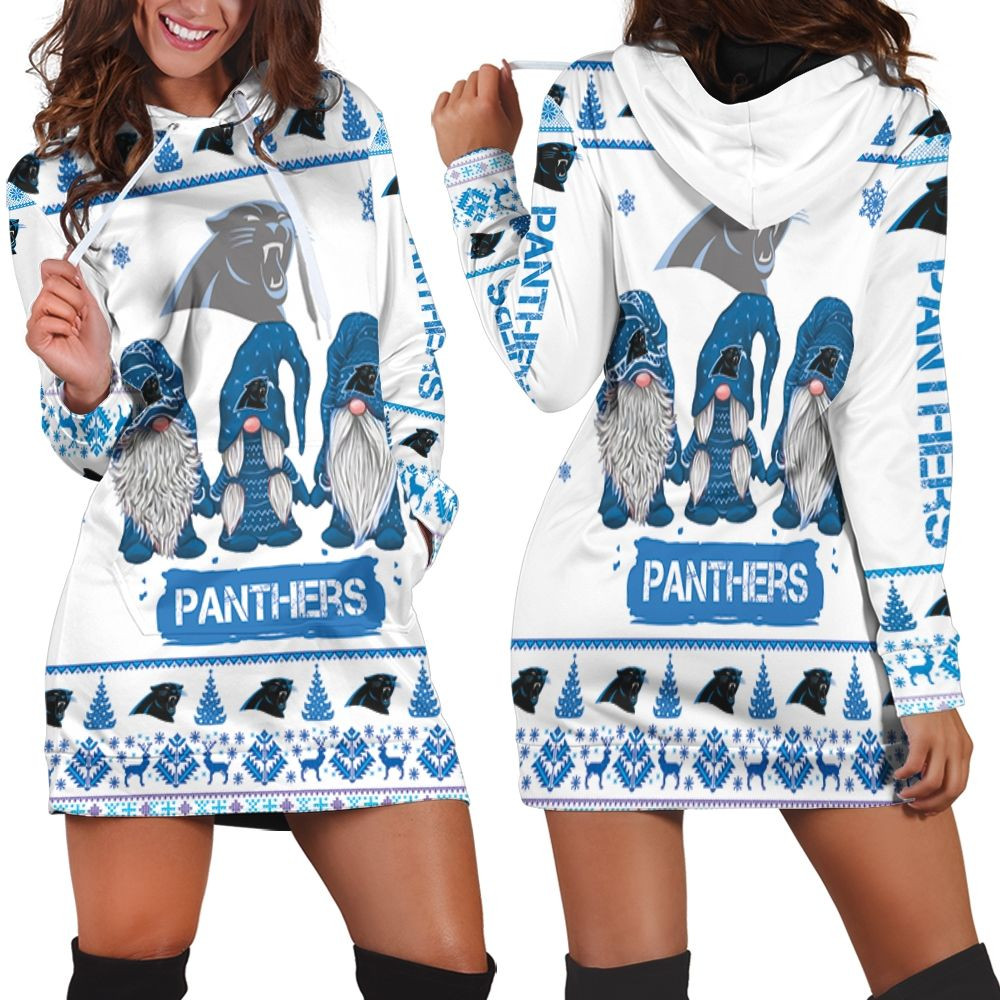 Christmas Gnomes Carolina Panthers Ugly Sweatshirt Christmas 3D Hoodie Dress