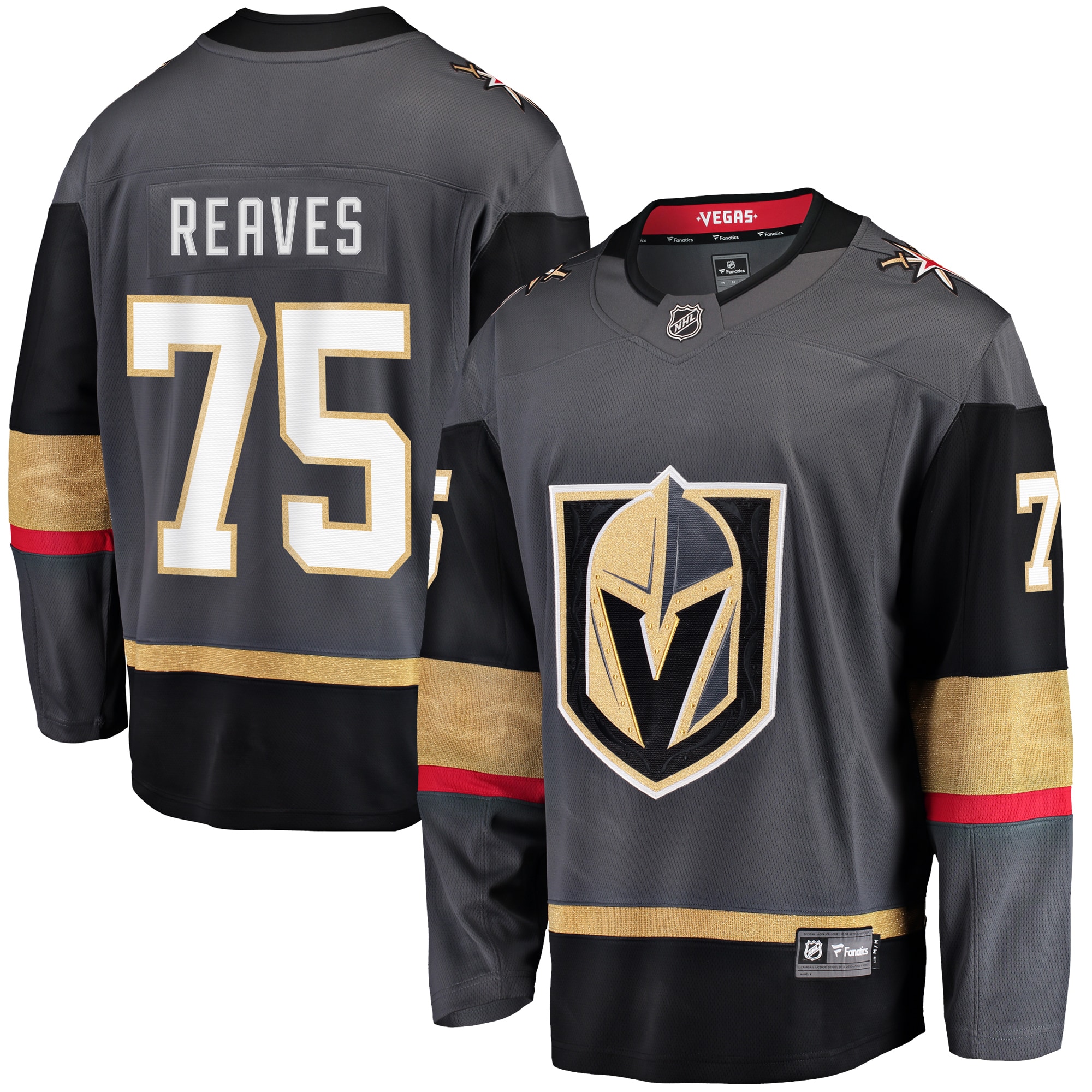 Ryan Reaves Vegas Golden Knights Branded Home Breakaway Player Jersey – Black