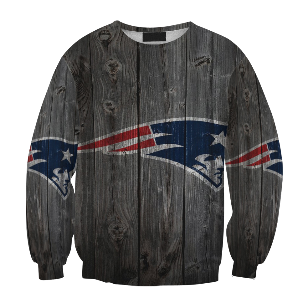 New England Patriots Wood Background Gift For Fan 3D Full Printing Sweatshirt