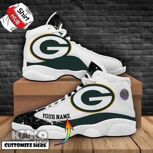 Green Bay Packers Sneakers Personalized AJ 13 Running Shoes For Fan