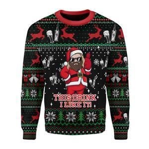 Thor Drinking Beer Ugly Christmas Sweater | For Men & Women | Adult | Us3364