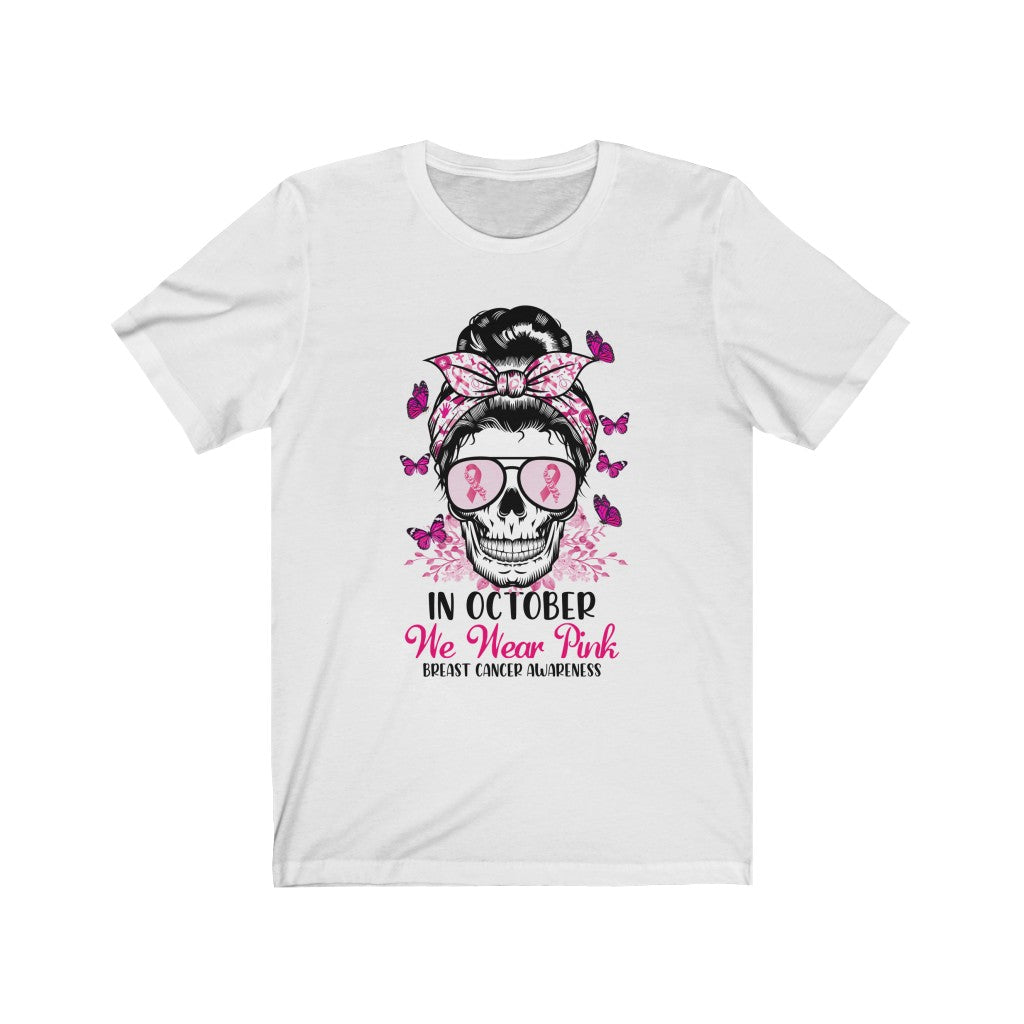 Breast Cancer Awareness Skull T-Shirt