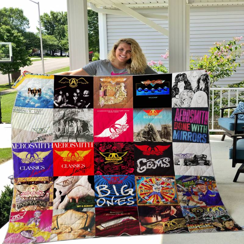 Aerosmith Style 2 Album Covers Quilt Blanket