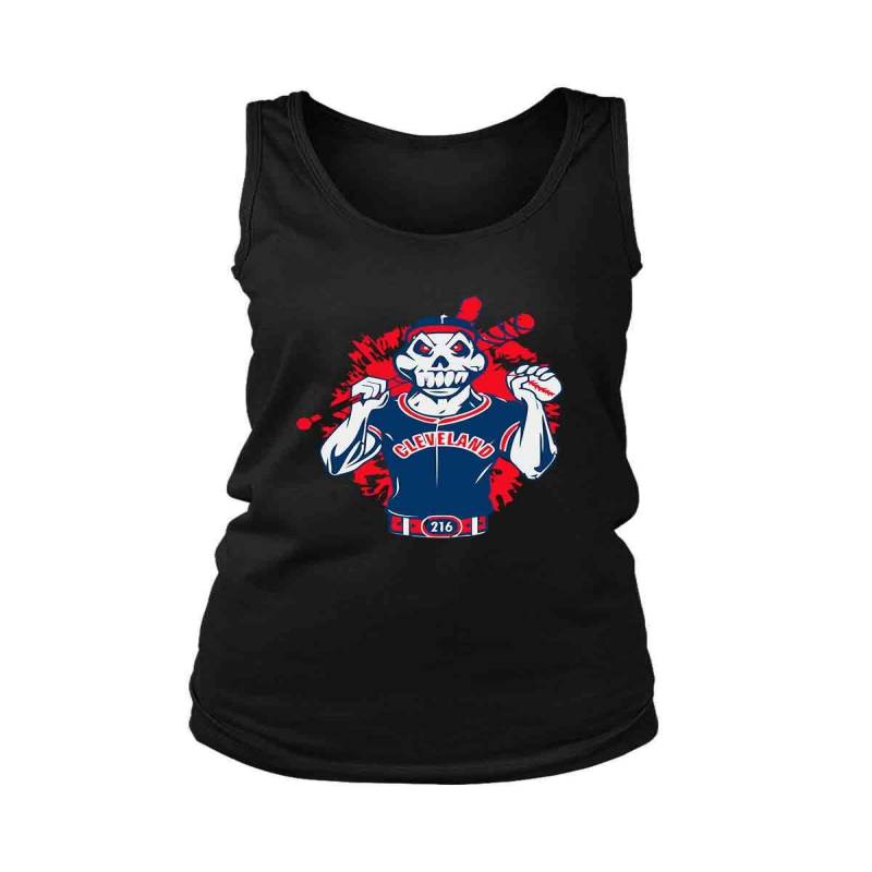 Cleveland Indians Skull Women’S Tank Top