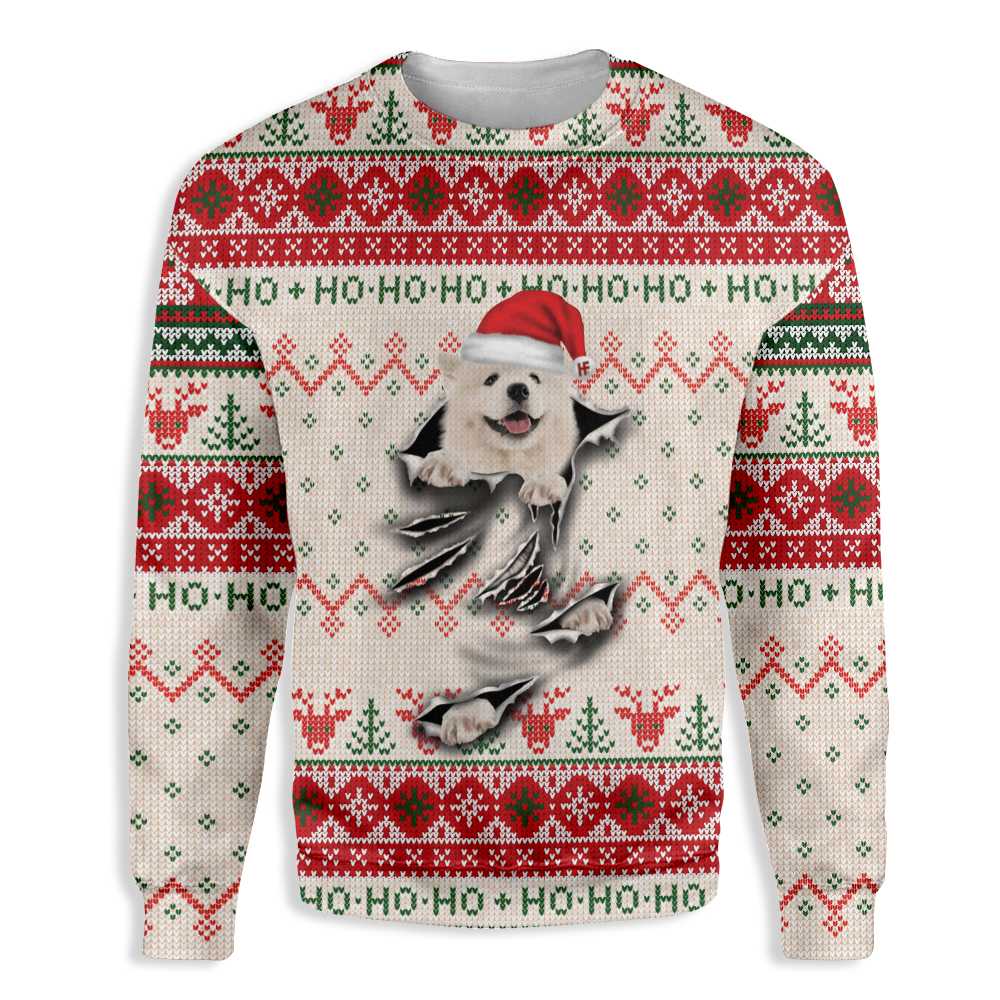 Ugly Christmas Samoyed Scratch Ez12 1410 All Over Print Sweatshirt