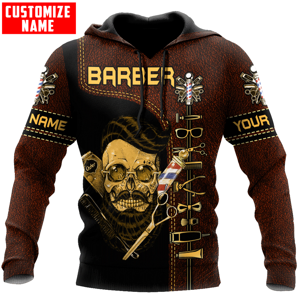 Custom Name Personalized Barber 3D All Over Printed Men Hoodie Unisex Hooded sweatshirt Streetwear Casual zipper hoodies DK467 alx