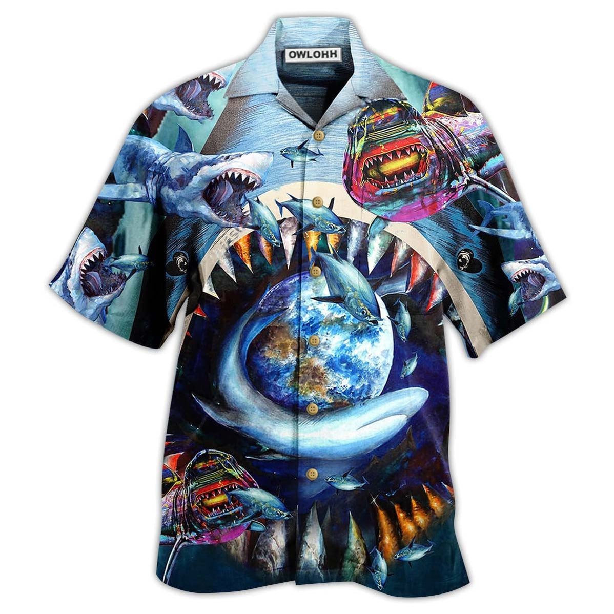 Shark Love Earth – Hawaiian Shirt