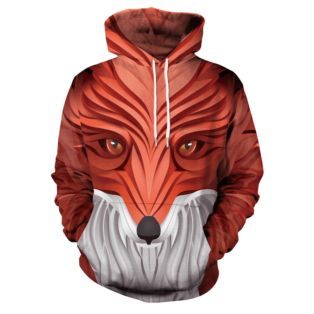 Colorful Nine-Tailed Fox 3D Digital Print Sweatshirt