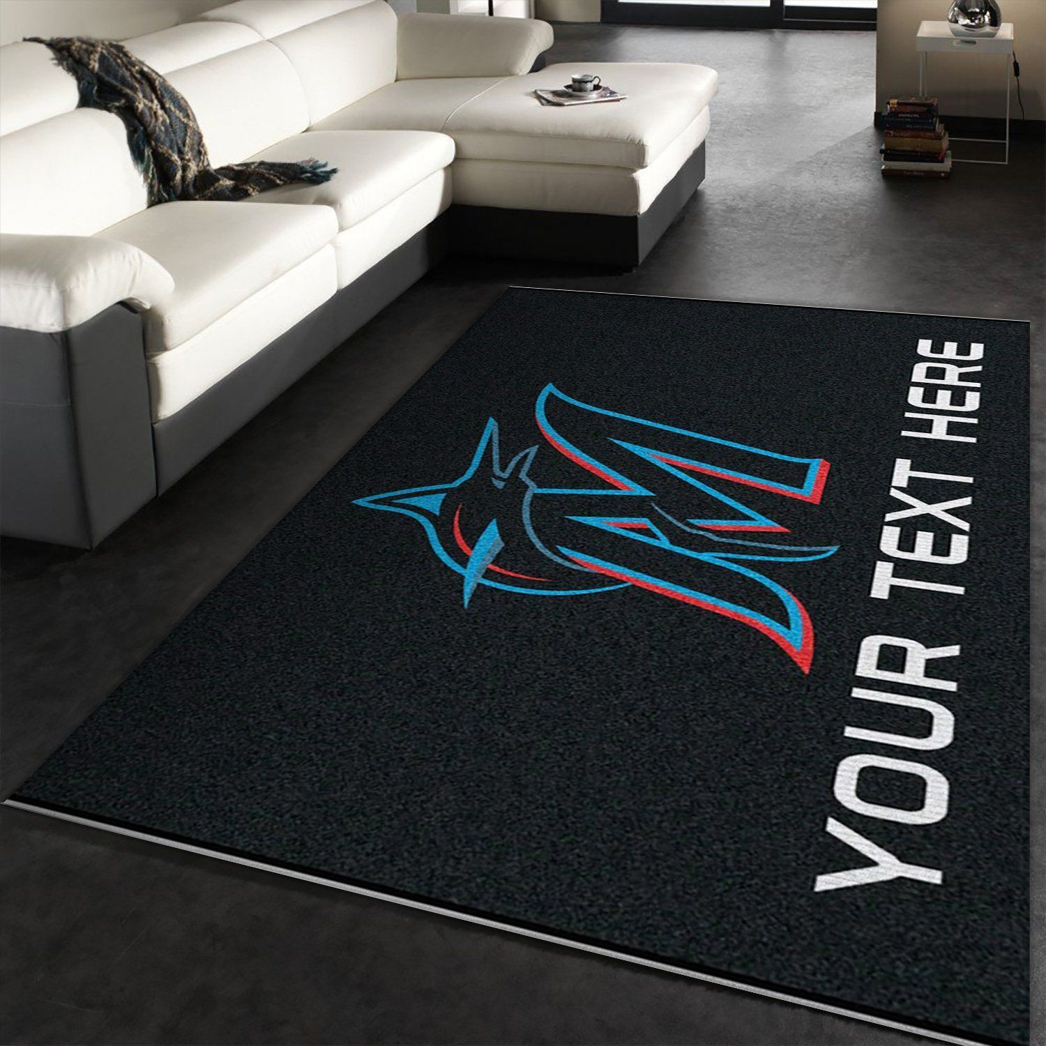 Customizable Miami Marlins Personalized Accent Rug All Over Print Logo Custom Area Rug Carpet Full Sizes Home Living Rug Carpet Decor