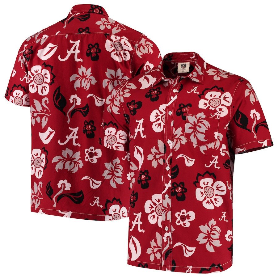 Alabama Crimson Tide Floral Hawaii Shirt Red Ha13350