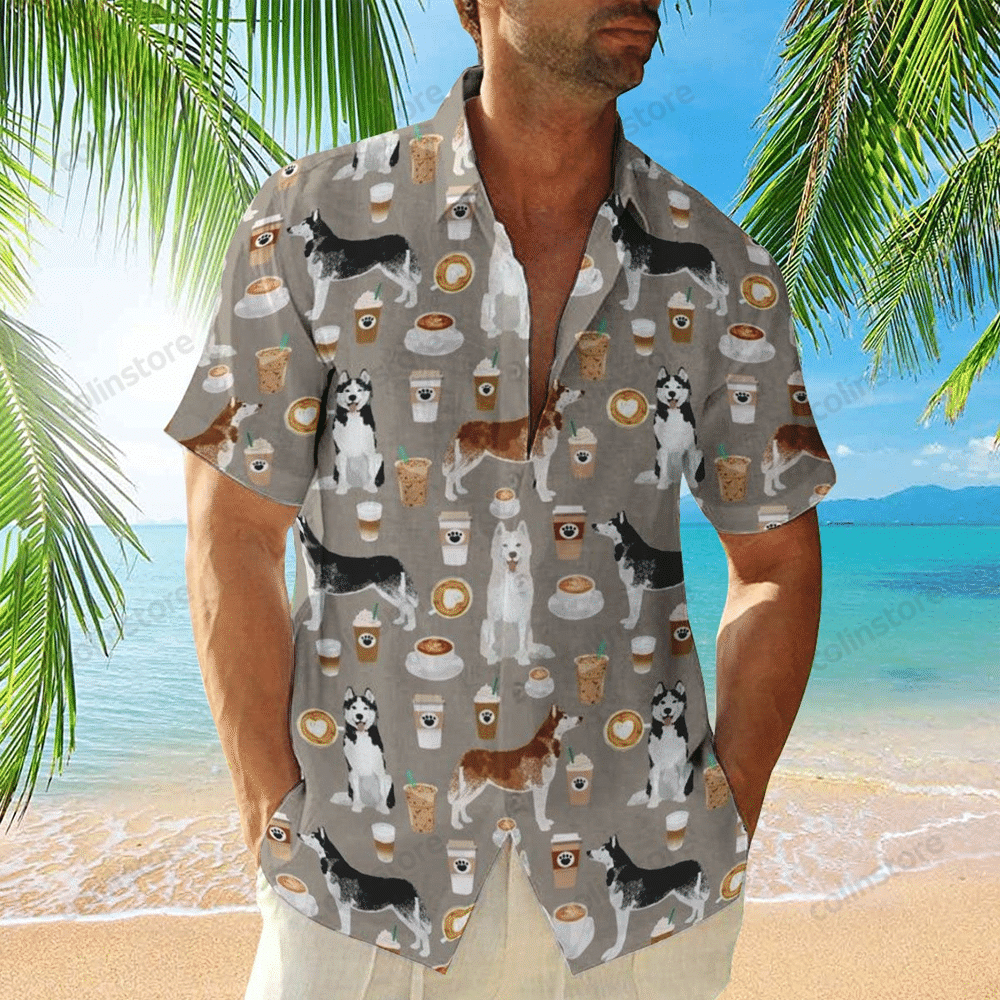 Siberian Husky Hawaii Shirt Aloha Ha7380