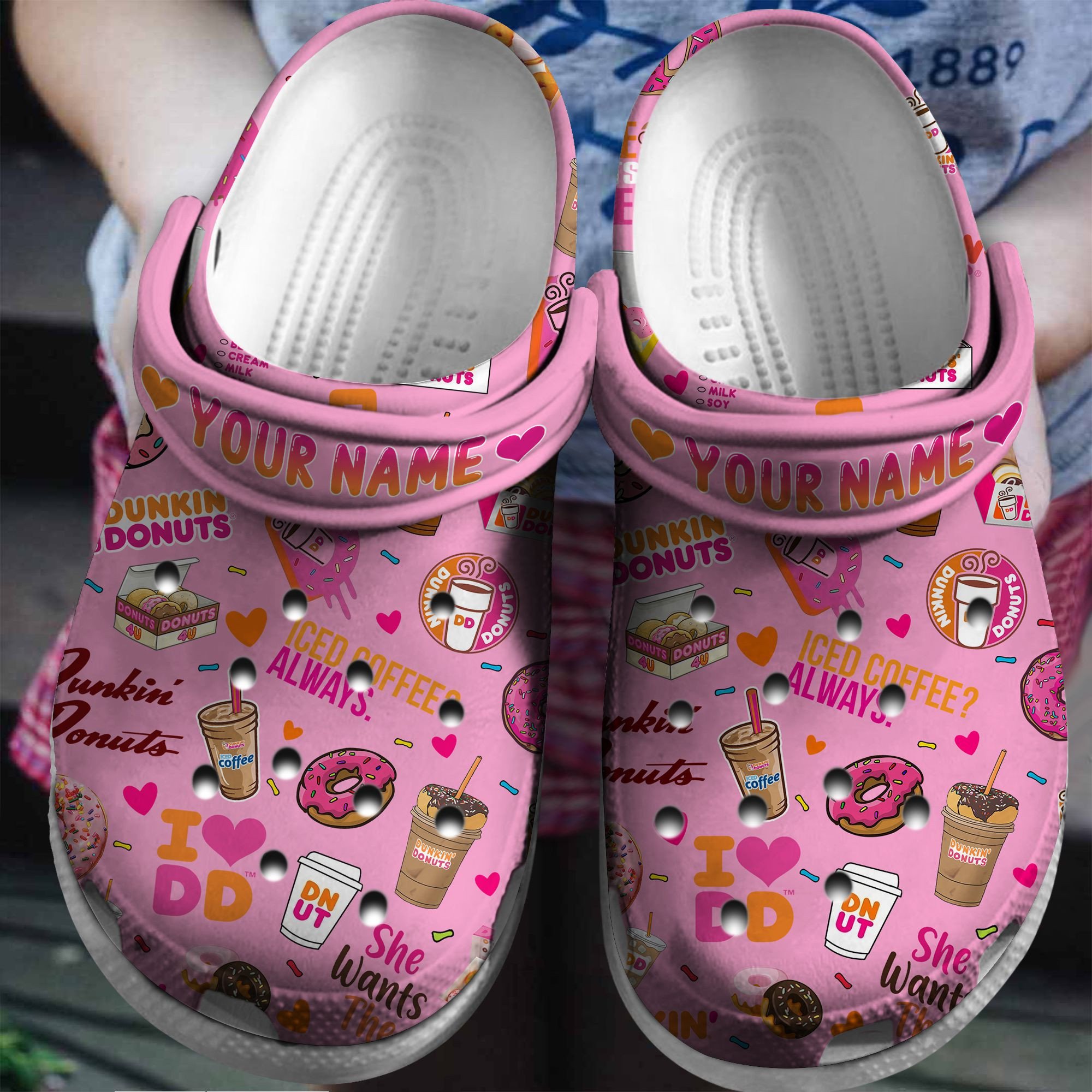 Dunkin Donuts Drink Crocs Crocband Clogs Shoes Comfortable For Men Women and Kids