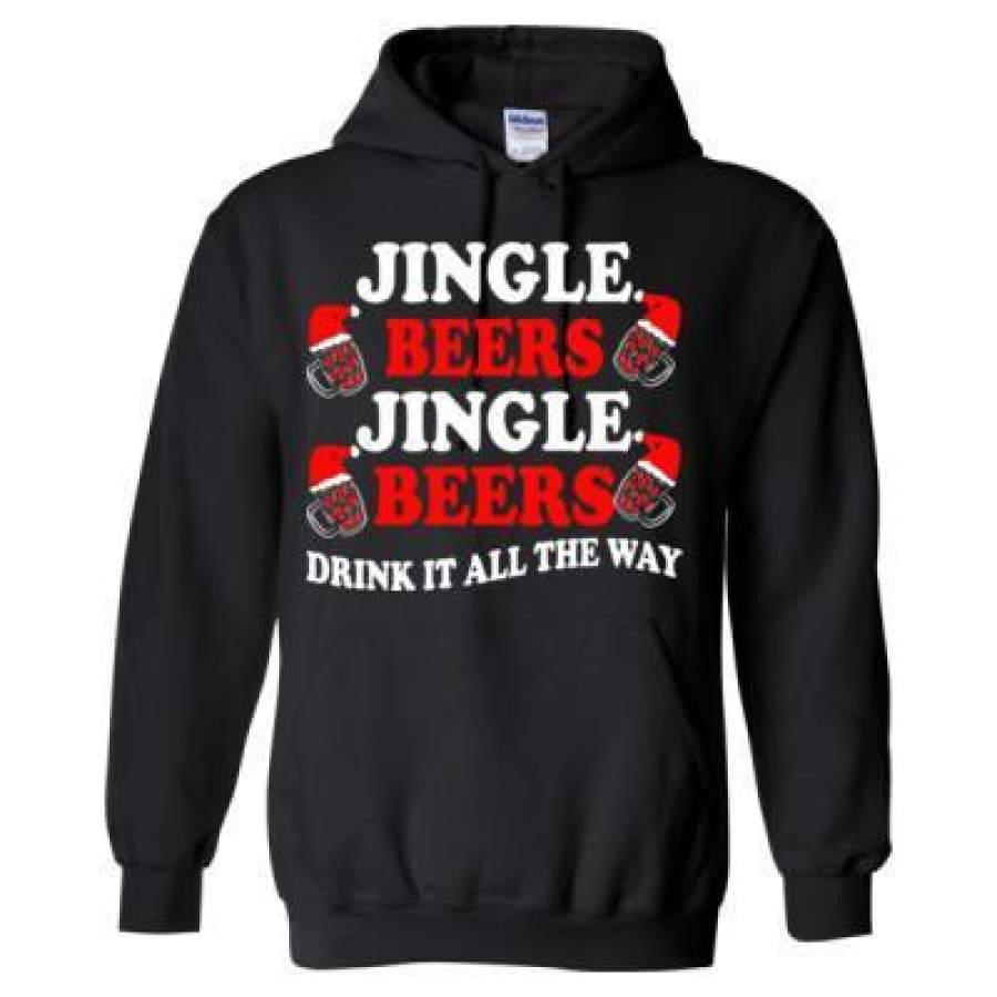 AGR Jingle Beers Drink It All The Way – Heavy Blend™ Hooded Sweatshirt