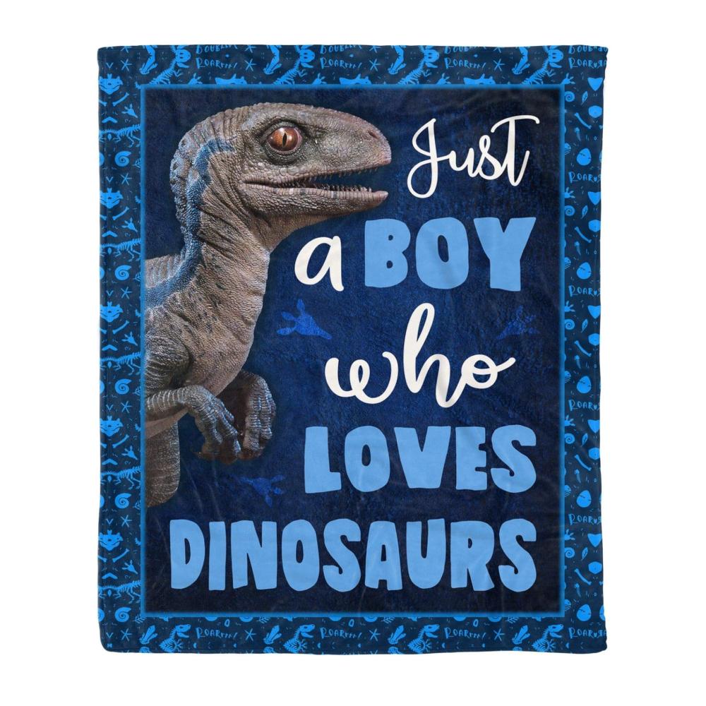 Animal Boy Who Loves Dinosaur Fleece Blanket Family Gift Home Decor Bedding Couch Sofa Soft And Comfy Cozy