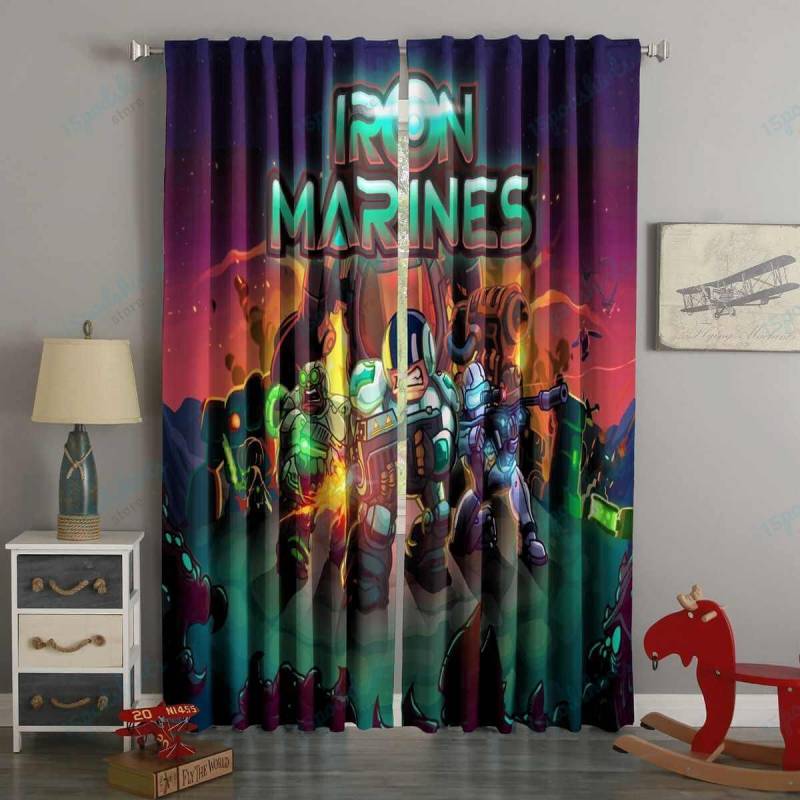 3D Printed Iron Marines Style Custom Living Room Curtains