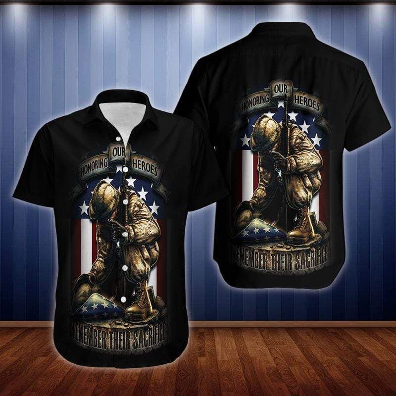 Buy Hawaii Aloha Shirts Veteran Honoring Our Heroes Ha11195