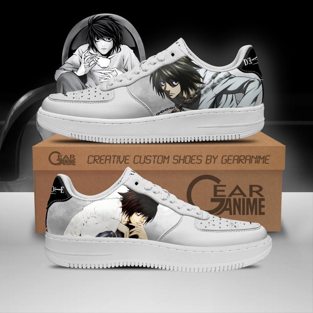 Death Note L Lawliet Air Force Shoes Sneakers Custom Anime