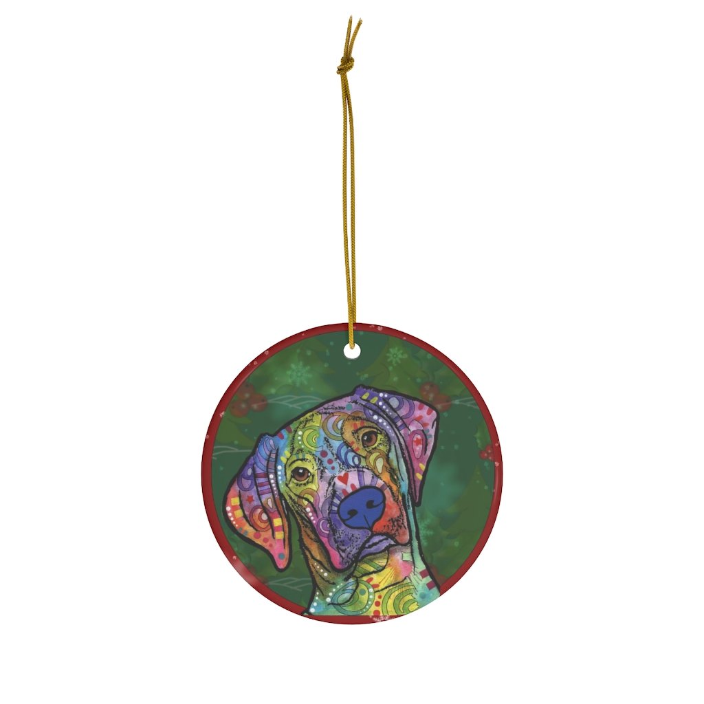 Vizsla Design Ceramic Christmas Ornaments – Dean Russo Art